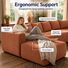 Load image into Gallery viewer, 8 Seater U-Shaped Couch With Ottoman