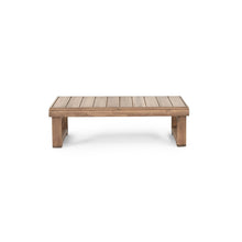 Load image into Gallery viewer, Outdoor Coffee Table With Slat Design And Sled Base - Brown