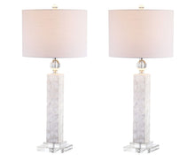 Load image into Gallery viewer, Novelty Table Lamps With Drum Shades (Set of 2) - Clear / White