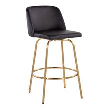 Load image into Gallery viewer, Toriano - Contemporary, Fixed Height Counter Stool With Swivel With Round Footrest (Set of 2)