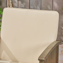 Load image into Gallery viewer, Casa Acacia Wood Club Chairs (Set of 2) With Water Resistant Cushions - Gray / Cream