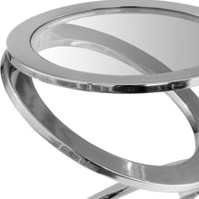 Load image into Gallery viewer, Glass Round End Table - Silver