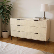 Load image into Gallery viewer, 56" Solid Wood Six Drawer Dresser - Natural
