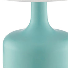 Load image into Gallery viewer, Metal Bedside Table Lamp With White Shade - Blue