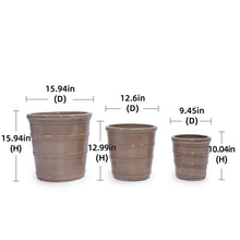 Load image into Gallery viewer, 3 Pieces Flowerpot, Planter For Patio, Garden Or Windowsills