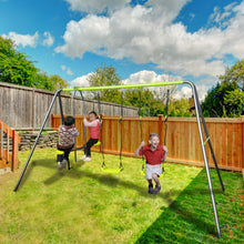 Load image into Gallery viewer, Xns081 Interesting Swingset With Plastic Safe Swing Set 440Lbs For Outdoor Playground For Age 3+ With Face To Face Without Tee - Lime Green