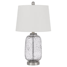 Load image into Gallery viewer, Metal Cylinder Table Lamp With White Empire Shade - Nickel