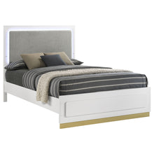Load image into Gallery viewer, Sophia - Panel Bed With LED Headboard