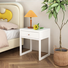 Load image into Gallery viewer, Nightstand With Drawer, Minimalist Bedside Table, Compact End Table For Bedroom - White