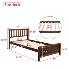 Load image into Gallery viewer, Platform Bed With Headboard, Footboard And Wood Slat Support
