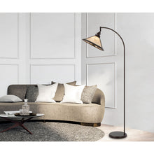 Load image into Gallery viewer, Traditional Shaped Floor Lamp With White Empire Shade - Bronze