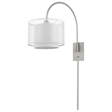 Load image into Gallery viewer, Sheer Fabric Flush Mount Wall Sconce - Clear / Silver / White