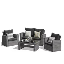 Load image into Gallery viewer, Modern Patio Set With Table And Cushions