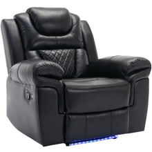 Load image into Gallery viewer, Home Theater Seating Manual Recliner Chair, Led Light Strip For Living Room - Black