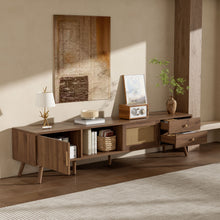 Load image into Gallery viewer, TV Stand With Storage Cabinets - Natural