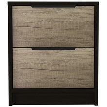 Load image into Gallery viewer, Open Compartment Two Drawer Nightstand - Black