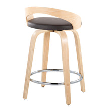 Load image into Gallery viewer, Grotto - Contemporary Fixed Height Counter Stool & Swivel, Round Footrest (Set of 2)