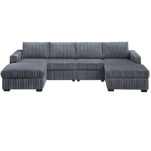 Load image into Gallery viewer, U-Shaped Sectional Set With Cushion Back Armless Chairs Right And Left Arm Chaise