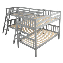 Load image into Gallery viewer, L Shaped Bunk Bed With Ladder