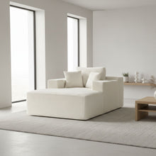 Load image into Gallery viewer, Convertible Chaise Lounge Chair With Wide Armrest & Throw Pillows