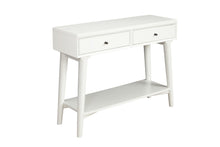 Load image into Gallery viewer, Solid Wood Console Table With Shelves And Drawers - White
