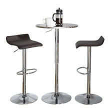 Load image into Gallery viewer, Ale - 3 Piece Bar Set Bistro Round Contemporary Adjustable Oval Footrest