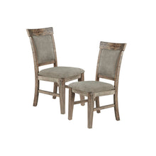 Load image into Gallery viewer, Dining Side Chair Set With Cushioned Back And Seat (Set of 2) - Weathered Gray / Natural