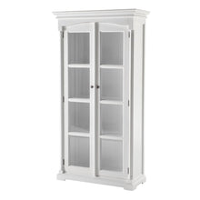 Load image into Gallery viewer, 39" Solid Wood Frame Curio Cabinet With Glass Doors - Off White