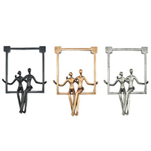 Load image into Gallery viewer, People Tabletop Sculpture (Set of 3) - Black / Pewter / Bronze