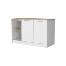 Load image into Gallery viewer, 59" Kitchen Island With Storage - White