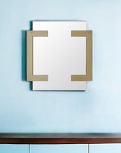 Load image into Gallery viewer, 35" Abstract Metal Framed Accent Mirror - Gold