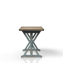 Load image into Gallery viewer, X Based Counter Height Dining Table - Aqua Blue