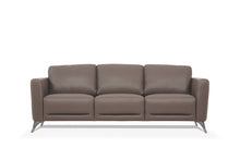 Load image into Gallery viewer, Leather Sofa With Black Legs - Taupe