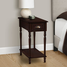 Load image into Gallery viewer, Accent Side Table, 2 Tier, Storage Drawer, Stylish Traditional Design