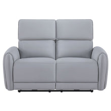 Load image into Gallery viewer, Jeromie - Power Motion Loveseat With USB Port - Gray Synthetic Leather
