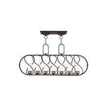 Load image into Gallery viewer, 22" Seven Light Dimmable Chandelier With Shades - Bronze