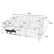 Load image into Gallery viewer, Power Reclining Sofa With USB Port Upholstered Pillow Arms And Headrest - Brown