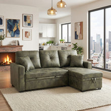 Load image into Gallery viewer, Sectional Sofa With Pull Out Bed, Reversible Chaise