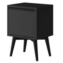 Load image into Gallery viewer, Two Drawer Solid Wood Nightstand - Black