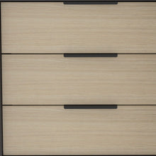 Load image into Gallery viewer, Three Drawer Dresser - Black / Light Oak