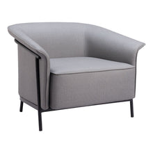 Load image into Gallery viewer, Faux Leather Arm Chair - Slate Gray And Black