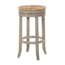 Load image into Gallery viewer, Solid Wood Swivel Backless Bar Height Chair With Footrest 30" - Beige