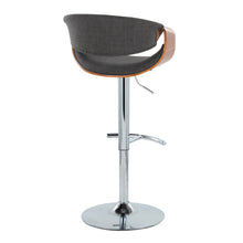 Load image into Gallery viewer, Curvo - Mid Century Modern Adjustable Barstool With Swivel With Rounded T Footrest (Set of 2)