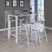 Load image into Gallery viewer, Garbo - 5 Piece Bar Set With Stools - Chrome