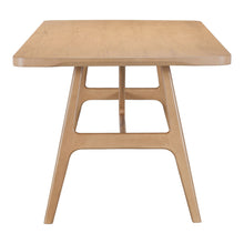 Load image into Gallery viewer, 63" Wood And Solid Wood Pedestal Base Dining Table - Natural