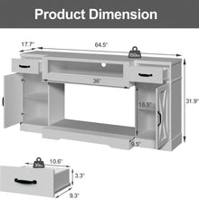 Load image into Gallery viewer, TV Stand With Adjustable Shelves & Double Doors