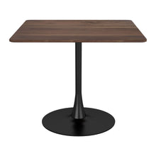Load image into Gallery viewer, 35" Square Steel Pedestal Base Dining Table - Brown