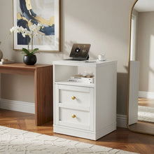 Load image into Gallery viewer, Nightstand With Door & Shelf, 2 Drawer Side Table