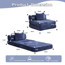 Load image into Gallery viewer, Convertible Floor Sofa Bed With Fixed Shape Frame For Living Room
