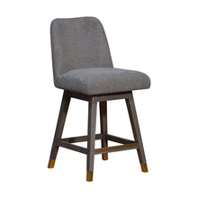 Load image into Gallery viewer, 26" Solid Wood Swivel Bar Height Bar Chair - Gray